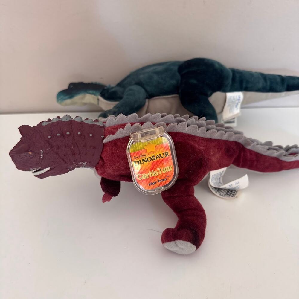 Disney Dinosaur Carnotaurus and Aladar Star Bean Plush Stuff Matteled Animal